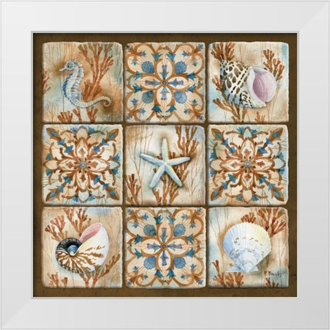 Sea Isle Collage I White Modern Wood Framed Art Print by Brent, Paul