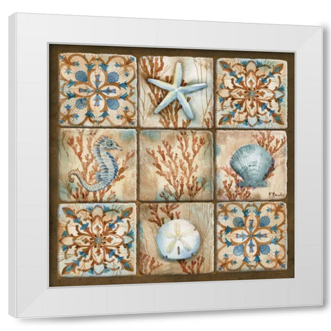 Sea Isle Collage II White Modern Wood Framed Art Print by Brent, Paul