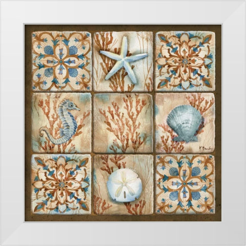 Sea Isle Collage II White Modern Wood Framed Art Print by Brent, Paul