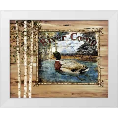Forest Collage III White Modern Wood Framed Art Print by Brent, Paul