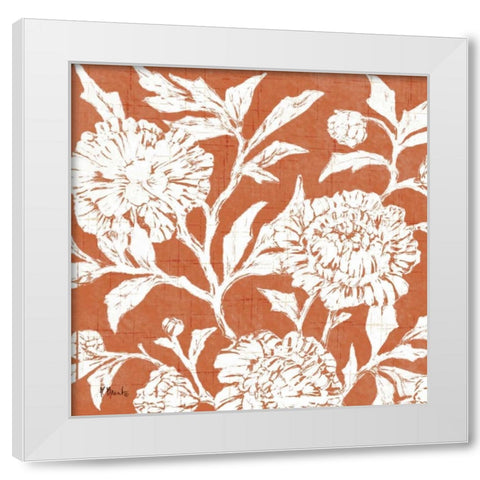 Jardin Floral III White Modern Wood Framed Art Print by Brent, Paul