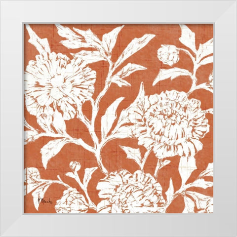 Jardin Floral III White Modern Wood Framed Art Print by Brent, Paul