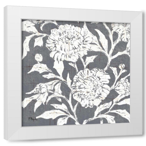 Jardin Floral IV White Modern Wood Framed Art Print by Brent, Paul