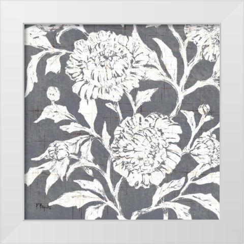 Jardin Floral IV White Modern Wood Framed Art Print by Brent, Paul