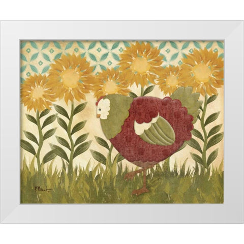 Sunny Hen II White Modern Wood Framed Art Print by Brent, Paul