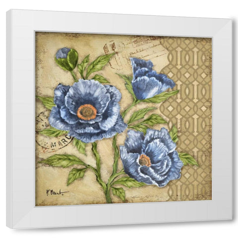 Courtyard Garden I White Modern Wood Framed Art Print by Brent, Paul