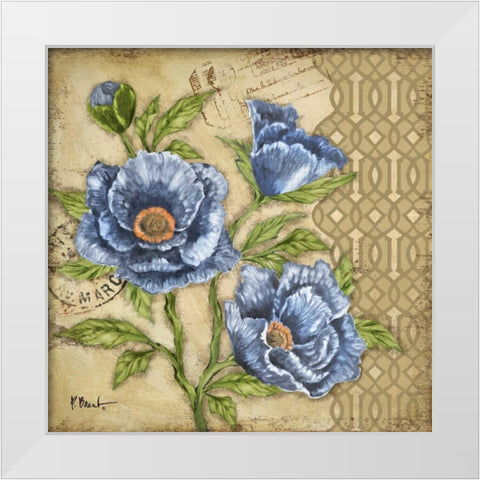 Courtyard Garden I White Modern Wood Framed Art Print by Brent, Paul