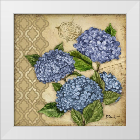 Courtyard Garden II White Modern Wood Framed Art Print by Brent, Paul