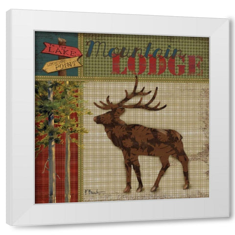 Camp Creek II White Modern Wood Framed Art Print by Brent, Paul