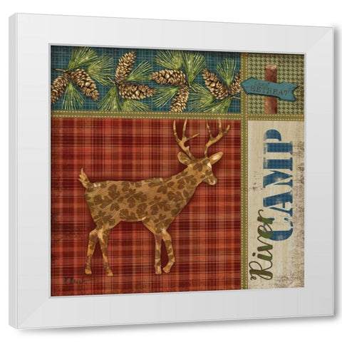 Camp Creek III White Modern Wood Framed Art Print by Brent, Paul