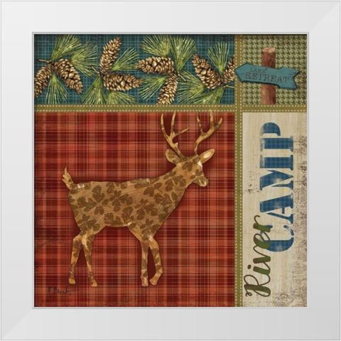 Camp Creek III White Modern Wood Framed Art Print by Brent, Paul