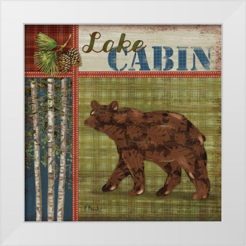 Camp Creek IV White Modern Wood Framed Art Print by Brent, Paul