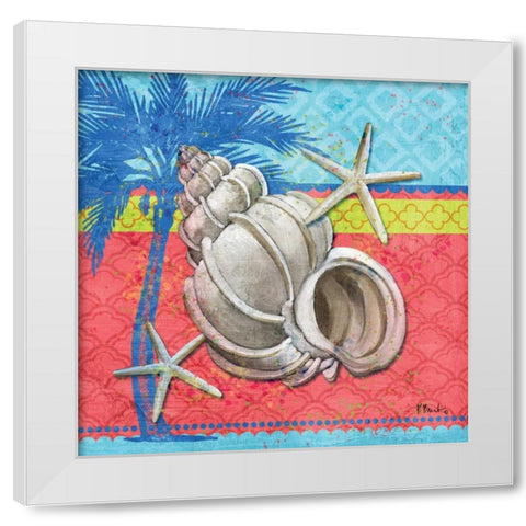 Pacific Shells I White Modern Wood Framed Art Print by Brent, Paul
