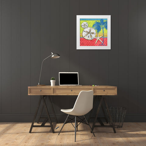 Pacific Shells II White Modern Wood Framed Art Print by Brent, Paul