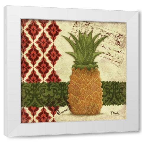 Thai Pineapple I White Modern Wood Framed Art Print by Brent, Paul