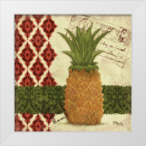 Thai Pineapple I White Modern Wood Framed Art Print by Brent, Paul