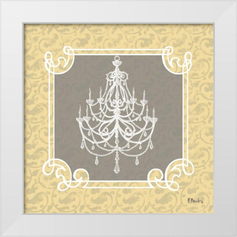 Tres Jolie II White Modern Wood Framed Art Print by Brent, Paul