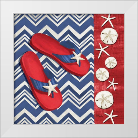 Americas Beach II White Modern Wood Framed Art Print by Brent, Paul