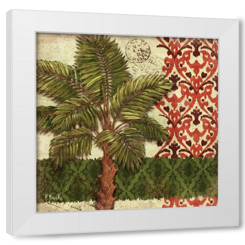 Thai Palm II White Modern Wood Framed Art Print by Brent, Paul