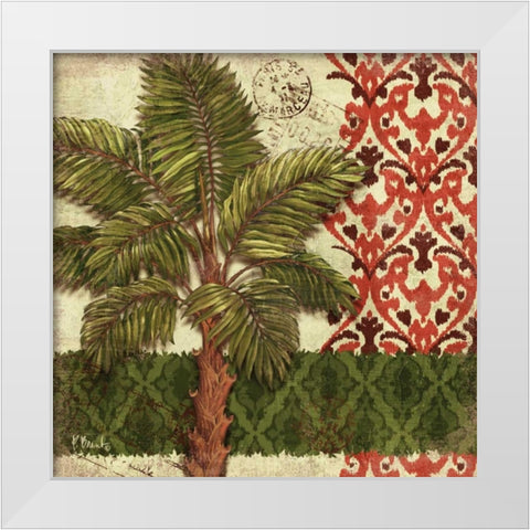 Thai Palm II White Modern Wood Framed Art Print by Brent, Paul