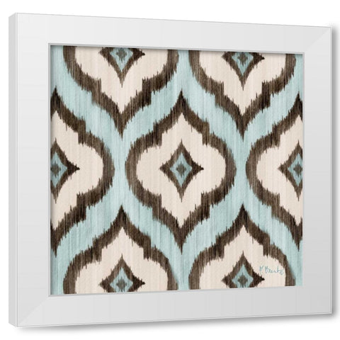 Blue Ikat I White Modern Wood Framed Art Print by Brent, Paul