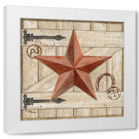 Barn Star I White Modern Wood Framed Art Print by Brent, Paul