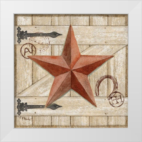 Barn Star I White Modern Wood Framed Art Print by Brent, Paul
