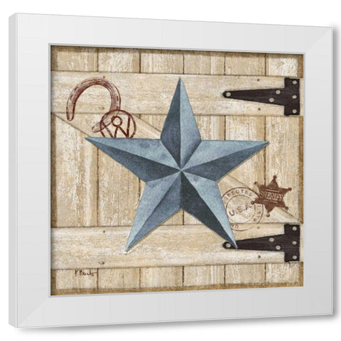 Barn Star II White Modern Wood Framed Art Print by Brent, Paul