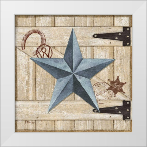 Barn Star II White Modern Wood Framed Art Print by Brent, Paul