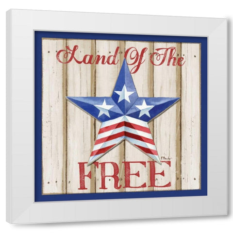 Patriotic Barn Star I White Modern Wood Framed Art Print by Brent, Paul