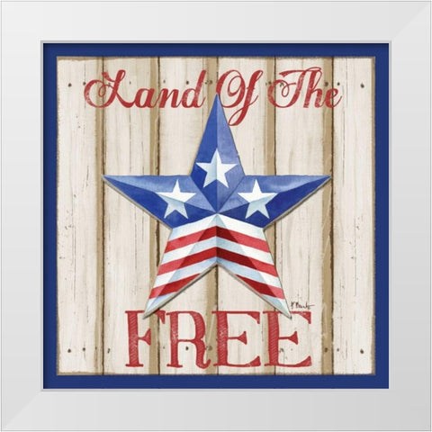 Patriotic Barn Star I White Modern Wood Framed Art Print by Brent, Paul