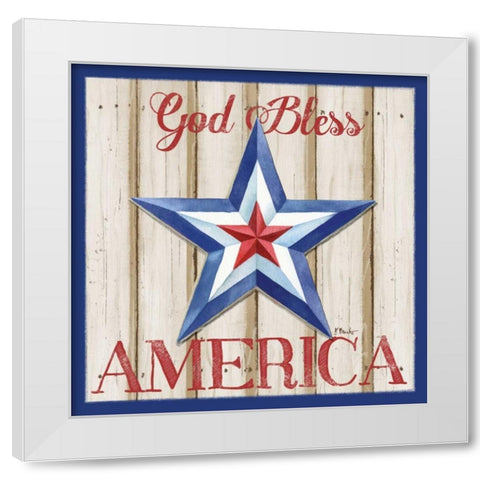 Patriotic Barn Star II White Modern Wood Framed Art Print by Brent, Paul
