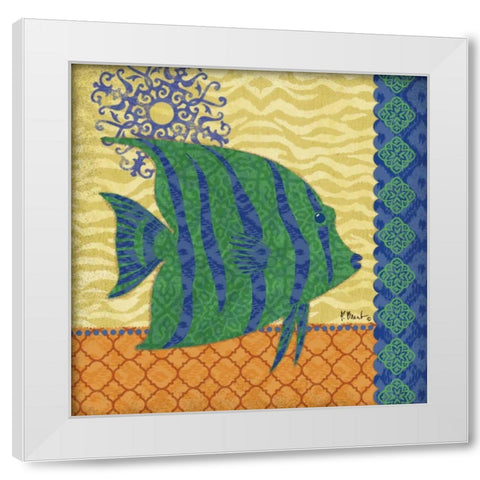 Sanctuary Bay IV White Modern Wood Framed Art Print by Brent, Paul