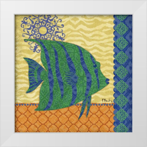 Sanctuary Bay IV White Modern Wood Framed Art Print by Brent, Paul