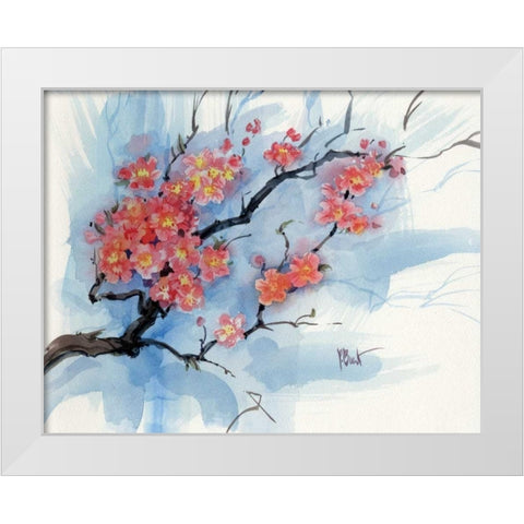 Cherry Blossoms I White Modern Wood Framed Art Print by Brent, Paul