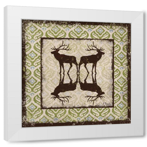 Modern Lodge Azure I White Modern Wood Framed Art Print by Brent, Paul