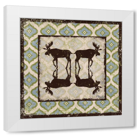 Modern Lodge Azure II White Modern Wood Framed Art Print by Brent, Paul