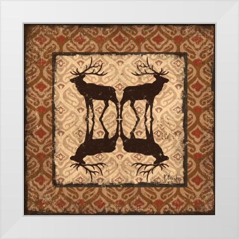 Modern Lodge Spice I White Modern Wood Framed Art Print by Brent, Paul