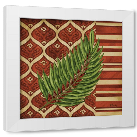 Sunset Cay Palm IV White Modern Wood Framed Art Print by Brent, Paul