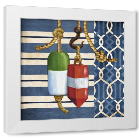 Anchors Away II White Modern Wood Framed Art Print by Brent, Paul