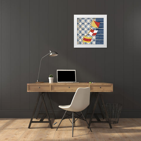 Anchors Away IV White Modern Wood Framed Art Print by Brent, Paul