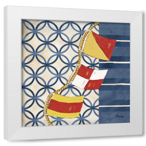 Anchors Away IV White Modern Wood Framed Art Print by Brent, Paul