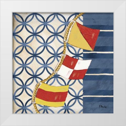 Anchors Away IV White Modern Wood Framed Art Print by Brent, Paul