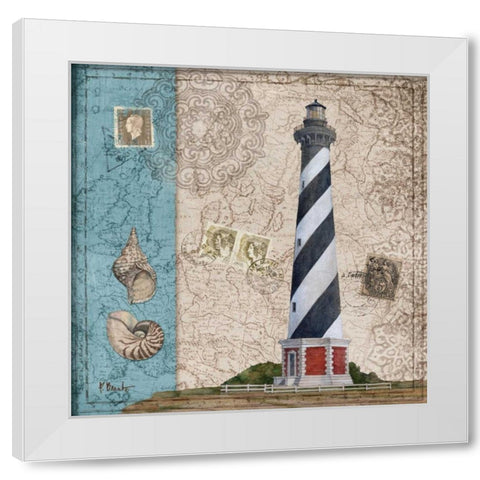 Harbor Point I White Modern Wood Framed Art Print by Brent, Paul
