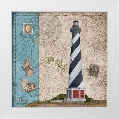 Harbor Point I White Modern Wood Framed Art Print by Brent, Paul
