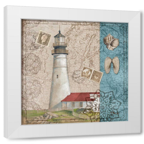 Harbor Point II White Modern Wood Framed Art Print by Brent, Paul