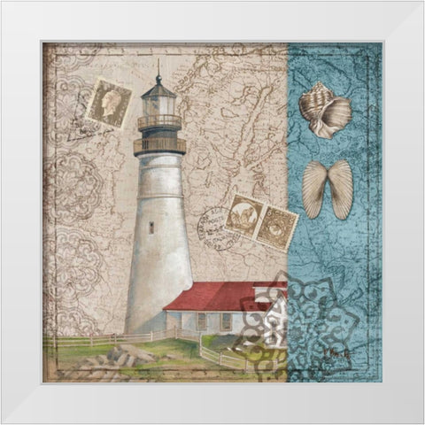 Harbor Point II White Modern Wood Framed Art Print by Brent, Paul