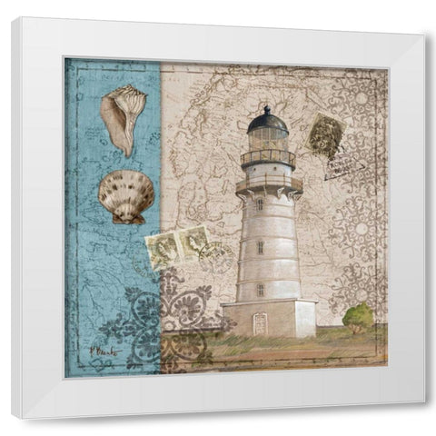 Harbor Point III White Modern Wood Framed Art Print by Brent, Paul