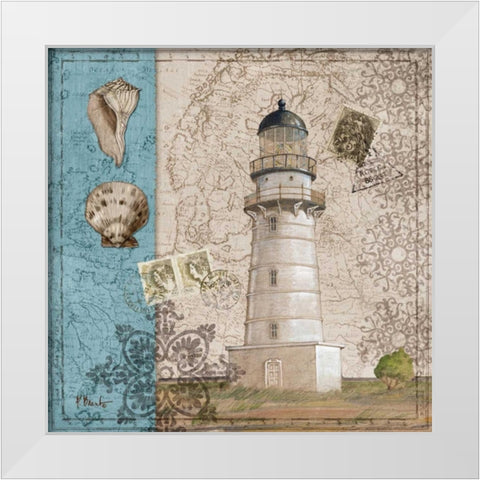 Harbor Point III White Modern Wood Framed Art Print by Brent, Paul