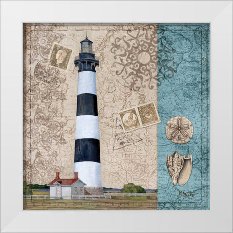 Harbor Point IV White Modern Wood Framed Art Print by Brent, Paul